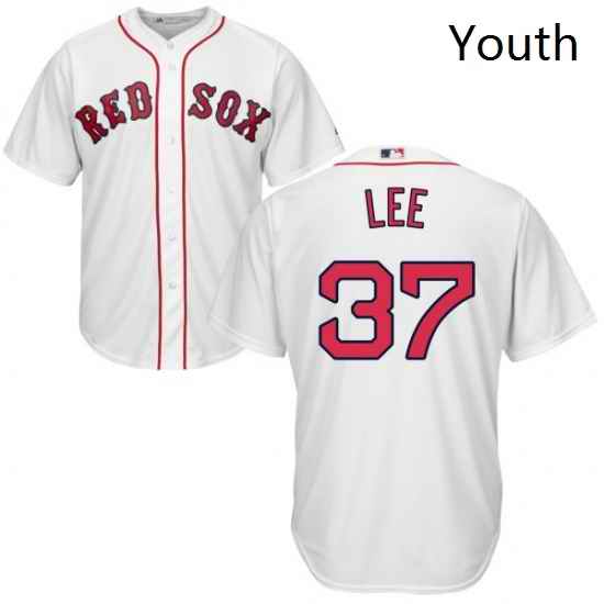 Youth Majestic Boston Red Sox 37 Bill Lee Authentic White Home Cool Base MLB Jersey